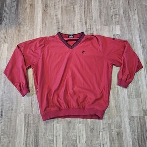 Men's Red V-Neck Sweater